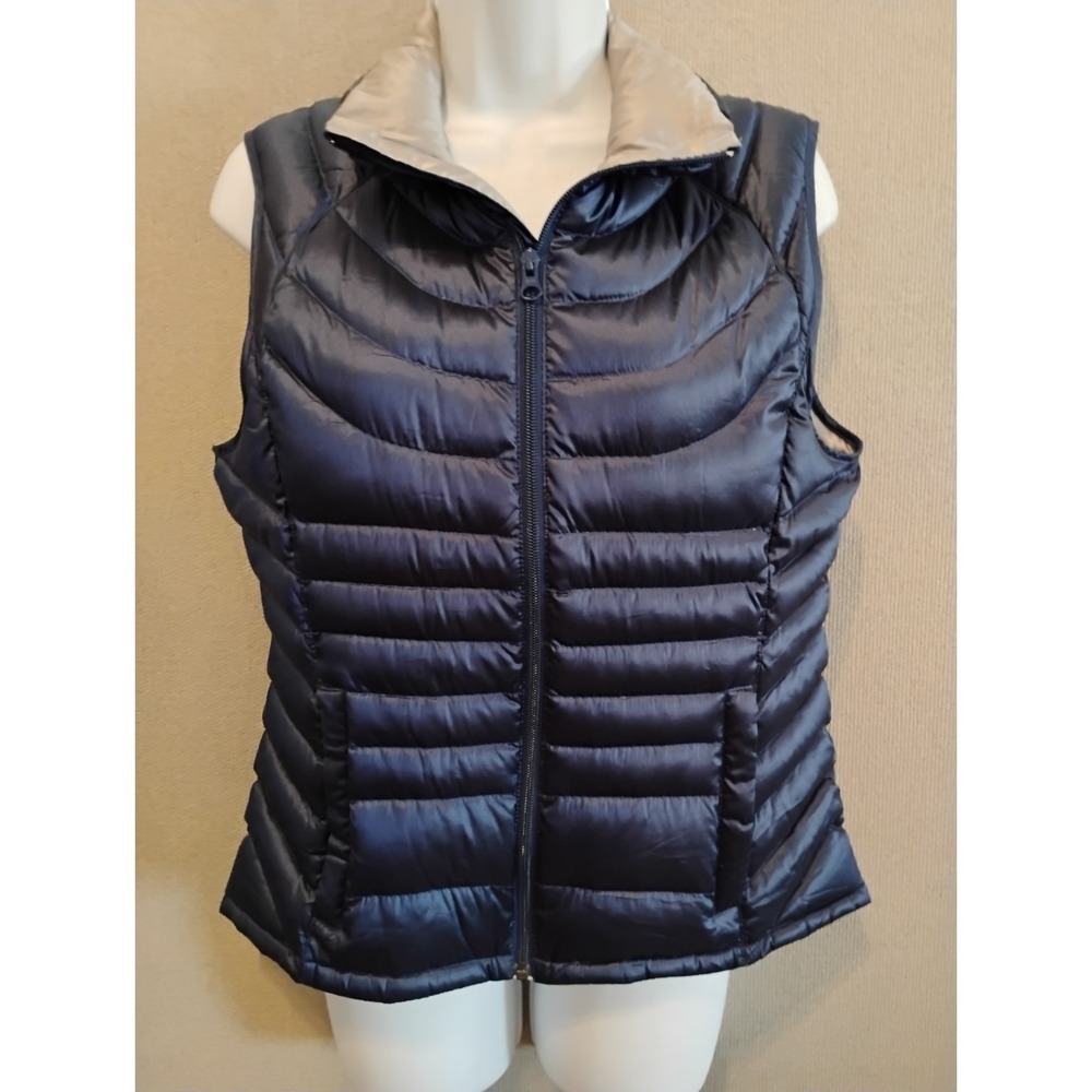 Bernardo Goose Down Puffer Vest Jacket Blue Navy Women's Size Small